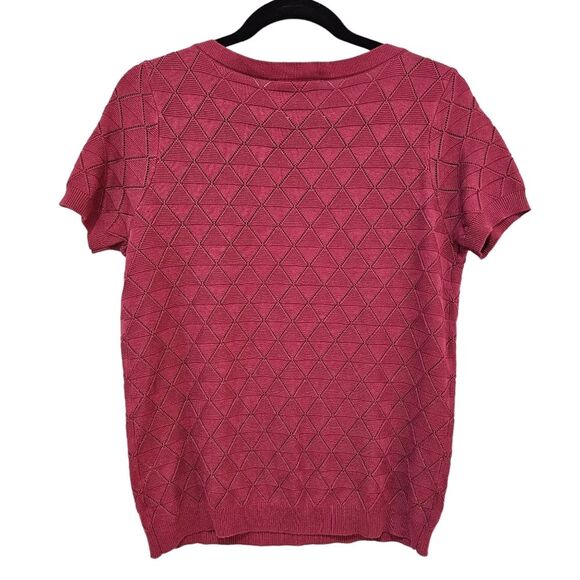 Modcloth Short Sleeve Textured Sweater, Size Mauve, Medium, Excellent Condition - Picture 12 of 15